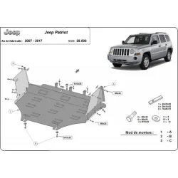 Stalowa osłona silnika Jeep Patriot (2007-2017)